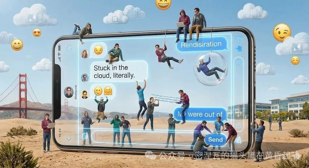 Silicon Valley elites, trapped in phone chat boxes